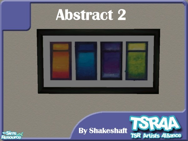 Sims 2 — Abstract Art 2 by TSR Archive — Part of a set of 2 Abstract Prints. ** TSRAA Member **