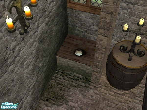 Sims 2 — Medieval Box Toilet by Cyclonesue — A standard 'box' toilet - can be placed in a row. NOTE: no flush or toilet