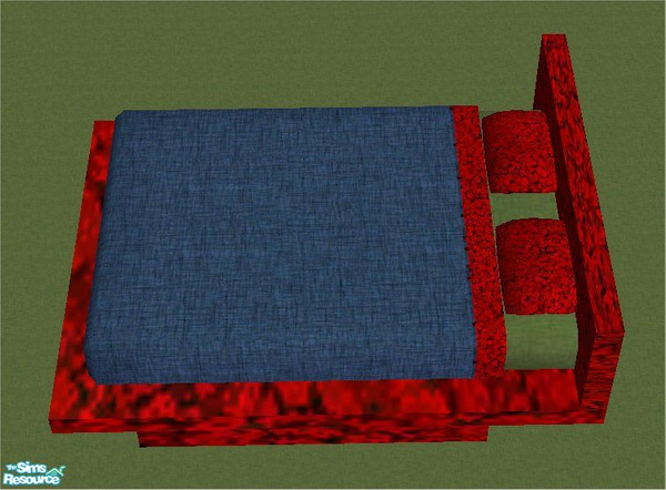 Sims 2 — tams tc 111 set 2 - Fortc111ricci2882-scandesignpeoplebedroombed-071208 by tambriah — red patterned bed frame