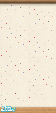 Sims 2 — Dotty light by Snowbelle — Cream wallpaper with different coloured dots, also used in All at Sea bathroom set.