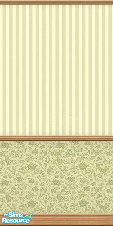 Sims 2 — Floral Green Wallpaper Set by MissyZ — Traditional wallpaper prints in complementary colors. ~*TSRAA*~