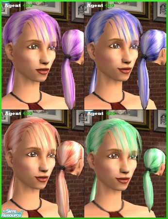 Sims 2 — Light n Dark She Bangs Hair by Agent420 — This set contains 4 nice and light but also dark, Light n Dark She