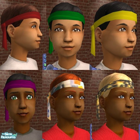 Sims 2 — More Colors for Child Headband by scatterjoy — More colors for the headband for male children. Colors are in the