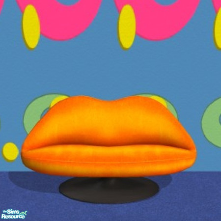 Sims 2 — Retro bodacious loveseat Orange by Riabeest — A set off 5 funky recolers of the retro bodacious loveseat.