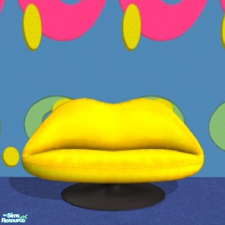 Sims 2 — Retro bodacious loveseat Yellow by Riabeest — A set off 5 funky recolers of the retro bodacious loveseat.