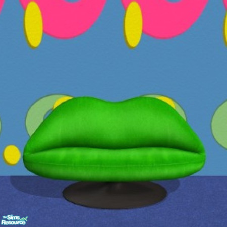 Sims 2 — Retro bodacious loveseat Green by Riabeest — A set off 5 funky recolers of the retro bodacious loveseat. Colors:
