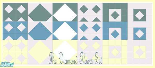 Sims 2 — The Diamond Floor Collection by robbyngirl — This is a request from a fellow creator from the site. Three color