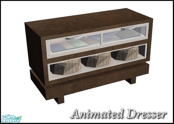 Sims 2 — Modern Girl Nursery - Amve@tsr Mndresser by Angela — A fully animated girls nursery in white and dark wood. Set