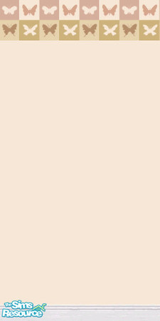 Sims 2 — Butterfly Border Cream White Wood by jocraze — A simple butterfly mosaic border design. Also comes in Coral and