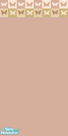 Sims 2 — Butterfly Border on Coral Paint by jocraze — A simple butterfly mosaic border design. Also comes in Cream and