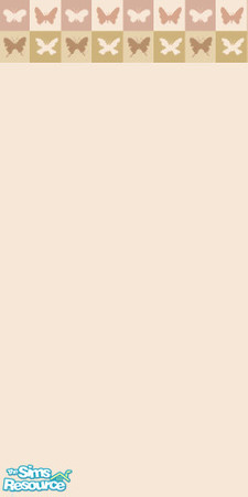 Sims 2 — Butterfly Border on Cream Paint by jocraze — A simple butterfly mosaic border design. Also comes in Coral and