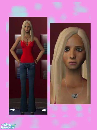 Sims 2 — Sarah Michelle Gellar by Summers_19 — This is my first creation, Buffy! Enjoy!!