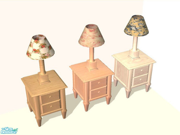 Sims 2 — dh-gustavian-nightstand by Dincer — This totally new, elegant set is designed with the unique lines of the north