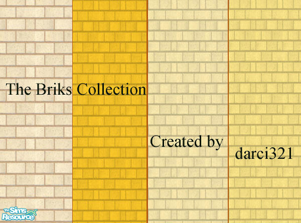 Sims 2 — The Briks Collection by darci321 —  A set of 4 exterior walls in The Briks Collection. Created by darci321
