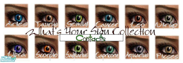 Sims 2 — What's Your Sign Contacts by fortunecookie1 — Here is the "What's Your Sign" contacts collection as
