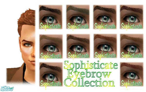 Sims 2 — Male Sophisticate Eyebrows by fortunecookie1 — Here are some elegant, sophisticated eyebrows for your favorite