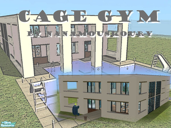Sims 2 — Cage Gym by Nanamouskoury — Still in the Cage Uni lot serie, here is a place for your young adult to get in