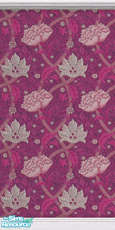 Sims 2 — Windrush by Snowbelle —  a morris design on a purple background.