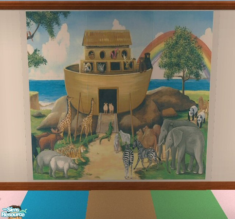 Sims 2 — Noah's Ark by maddox97 — Colourful Noah's Ark mural and three matching carpets perfect for any child's room.