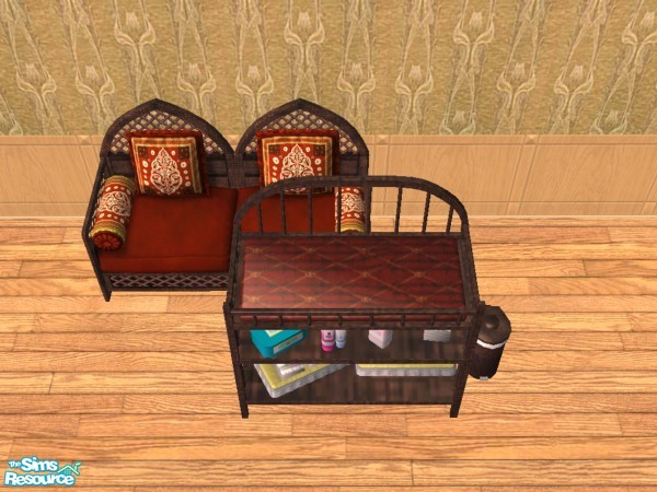 Sims 2 — Maxis Match: Morrocan Nursery by c_literati — Crib bedding and changing tables with the Maxis Morrocan textures.