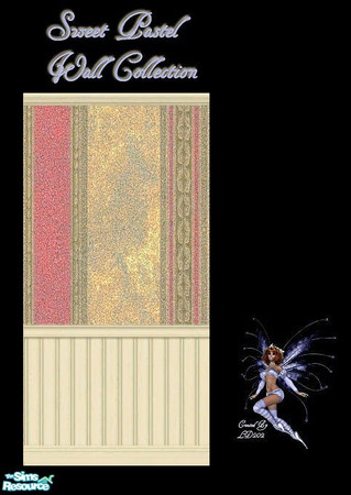 Sims 2 — Sweet Pastel Walls & Floors Collection - 1 by LD202 — Sweet Pastel Red Walls Collection