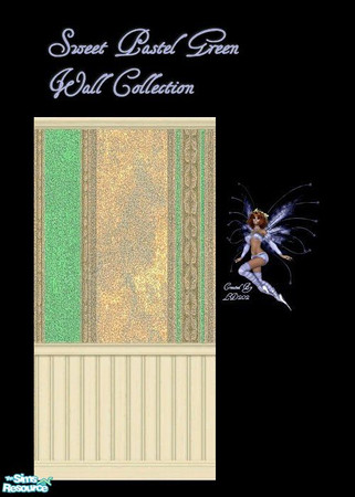 Sims 2 — Sweet Pastel Walls & Floors Collection - 3 by LD202 — Sweet Pastel Green Walls Collection 