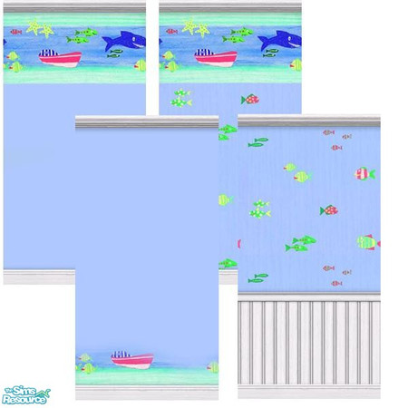 Sims 2 — fishies by Snowbelle — Bright fish, ideal for a childs bathroom.