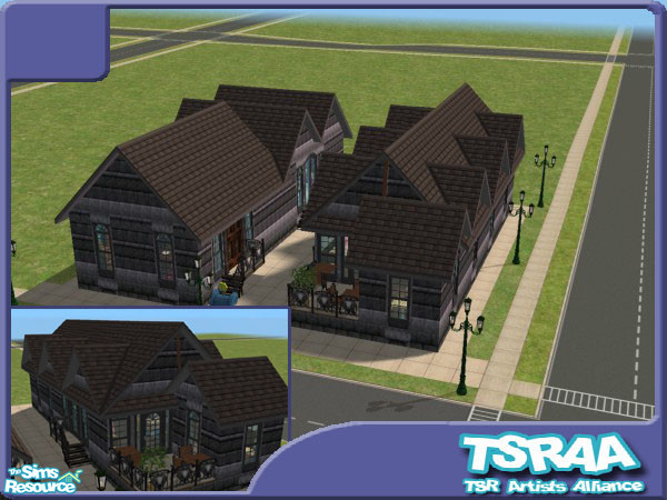 Sims 2 — The Pennygate by vector_prft — A 2x2 community lot, extra small for quick loading. Contains a library, a clothes