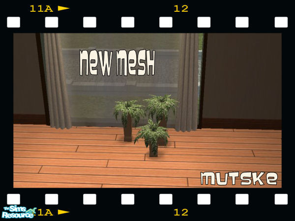 Sims 2 — Set of plants New Mesh by Mutske — 3 new mesh plants. You can never have enough plants!