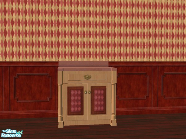 Sims 2 — Harlequin Kitchen Counter by c_literati — Counter and matching appliances inspired by jenwar's diamond-pattern
