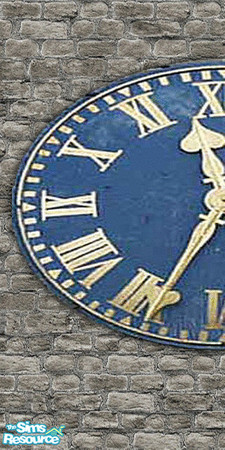 Sims 2 — Sharrowdale : Chuch Clock by MissyZ — The Church clock walls from the Sharrowdale Village set. - Proportions are