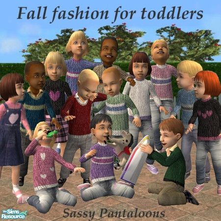 Sims 2 — Fall fashion for toddlers by Sassy_Pants —  This is a collection of fun and fashionable sweater outfits made