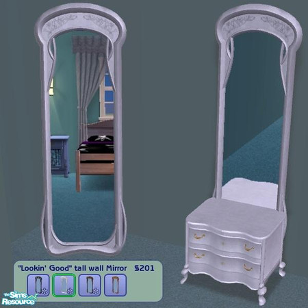 Sims 2 — Wall Mirror - White Recolor by Dr Pixel — Recolor for my Lookin' Good wall Mirror, and for the Maxis St Ajoque