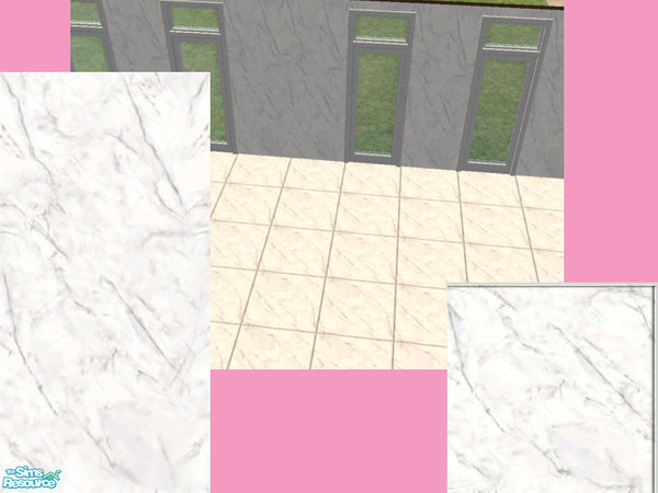 Sims 2 — White Marble by Queen_Of_The_Stone_Age — Simple white marble wall and matching floor :)
