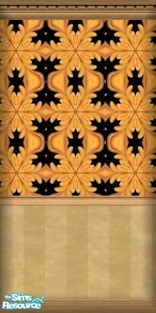 Sims 2 — Midas Touch Series 3 by galilea — Elegant golden wallcovering.