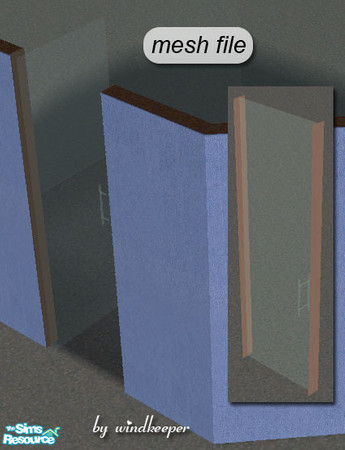 Sims 2 — Frameless door, stand alone by Windkeeper — Use it stand alone door. The door will not work on diagonal walls.