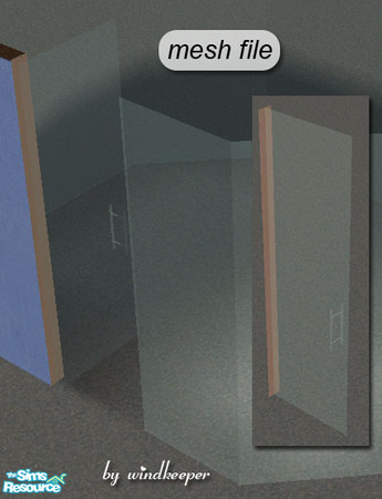 Sims 2 — Frameless door, main by Windkeeper — Use it on a side of a wide glass wall. The door will not work on diagonal
