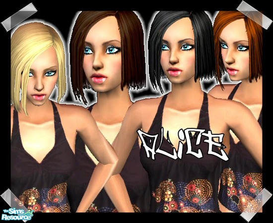 Sims 2 — Alice by Lola — Sweet Bobbed Hair. Done By Request.