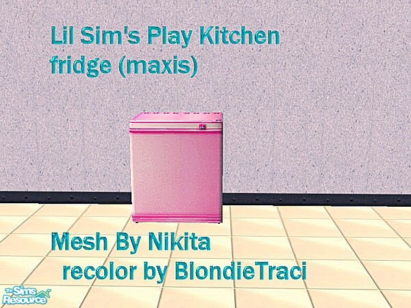Sims 2 — Lil Sim's Play Kitchen fridge Pink by blondietraci069 — My lil sims just love this set so I decided to make a