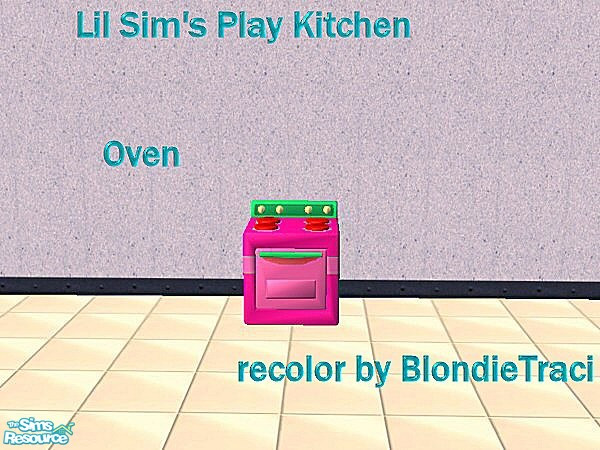 Sims 2 — Lil Sim's Play Kitchen oven Pink by blondietraci069 — My lil sims just love this set so I decided to make a
