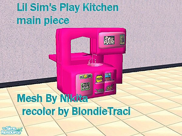 Sims 2 — Lil Sim's Play Kitchen_table_ Pink by blondietraci069 — My lil sims just love this set so I decided to make a