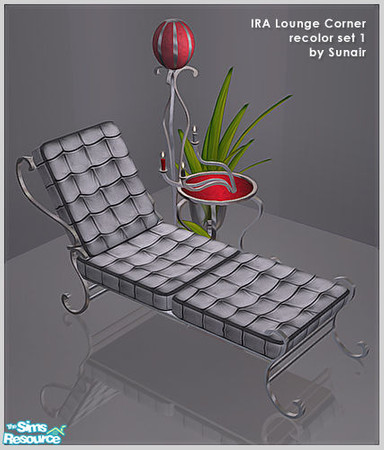 Sims 2 — IRA Lounge Corner - Recolor set 1 by Sunair — IRA Lounge Corner - Recolor set 1 (black)