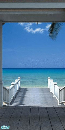 Sims 2 — Bay Through Window Wall Mural - Panel 2 by TrailRunner782 — A wall mural that looks like you can see the bay