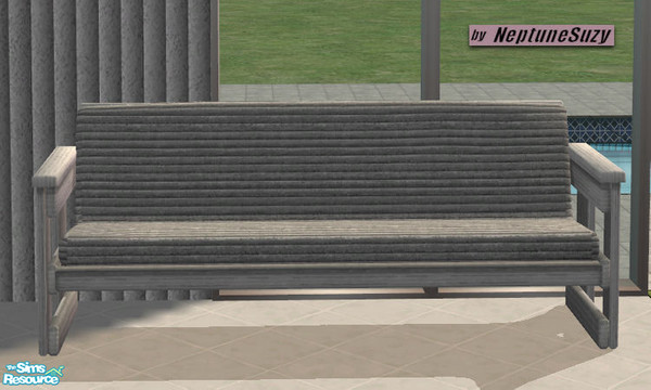 Sims 2 — NSC Cheap Sofa - Gray and White by Neptunesuzy — Your sims will love this futuristic style sofa! Enjoy!