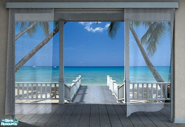 Sims 2 — Bay Through Window Wall Mural by TrailRunner782 — A wall mural that looks like you can see the bay right through