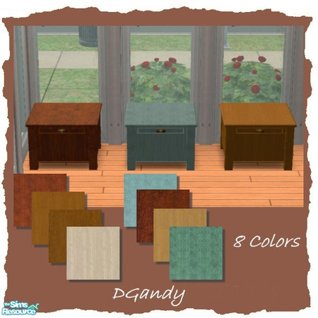 Sims 2 — Chest Style Coffee/End Table by Dgandy — Comes in 8 colors. Chest stlye square coffee table