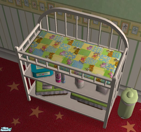 Sims 2 — Pooh 'n' Tigger changing table by Zargret — Sleepy Pooh and Tigger changing table.