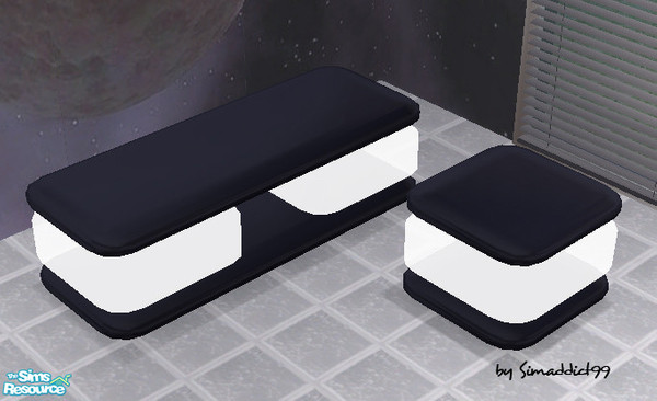 Sims 2 — Black Metal Coffee Table by Simaddict99 — this file will recolor both the rectangular and square coffee table.