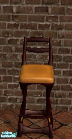 Sims 2 — Mahogany Kitchen - Barstool by Malitia — Part of "Mahogany Kitchen" Set.