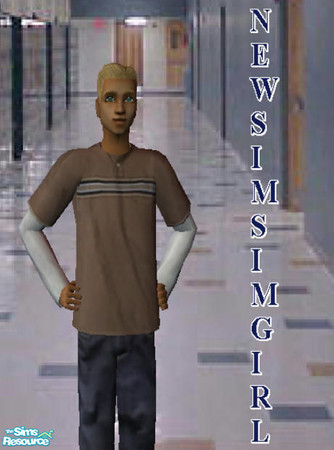 Sims 2 — Denim Style Him by NewSimSimGirl — Stylish darkwash denim wtih a simple but fashionable polo
